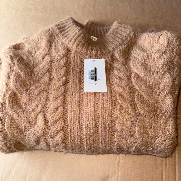 Women's Round Neck Cable Knit Pullover Sweater - A New Day - Picture 4 of 6